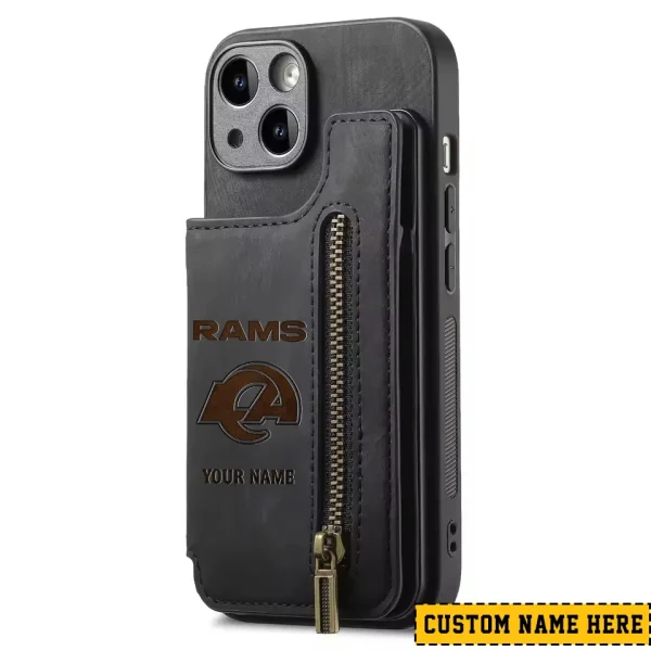 Los Angeles Rams Zipper Cards Solt Wallet Leather Case New 2025 SPTZCSWLC115