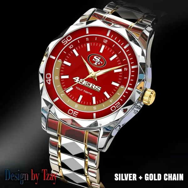 San Francisco 49ers Business Watch For Men Automatic Mechanical Stainless Steel Band 2025 SPTDMW541 - Image 2