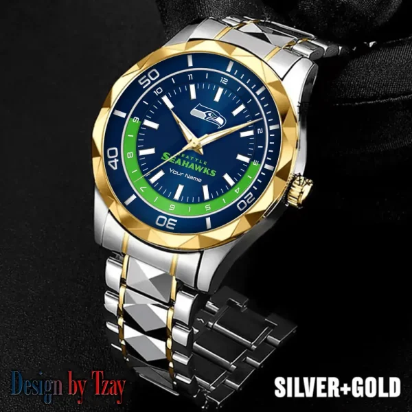 Seattle Seahawks Business Watch For Men Automatic Mechanical Stainless Steel Band 2025 SPTDMW542