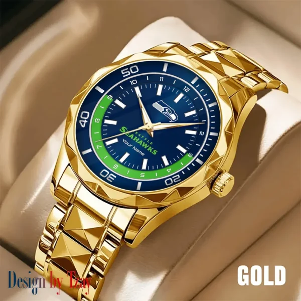 Seattle Seahawks Business Watch For Men Automatic Mechanical Stainless Steel Band 2025 SPTDMW542 - Image 3