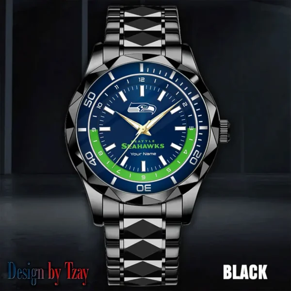 Seattle Seahawks Business Watch For Men Automatic Mechanical Stainless Steel Band 2025 SPTDMW542 - Image 4