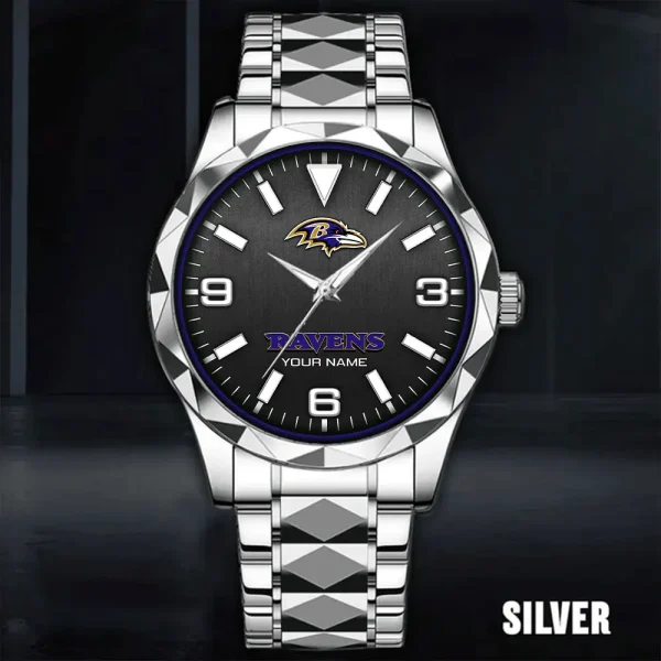 Baltimore Ravens Business Watch For Men Automatic Mechanical Stainless Steel Band 2025 SPTDMW547 - Image 2