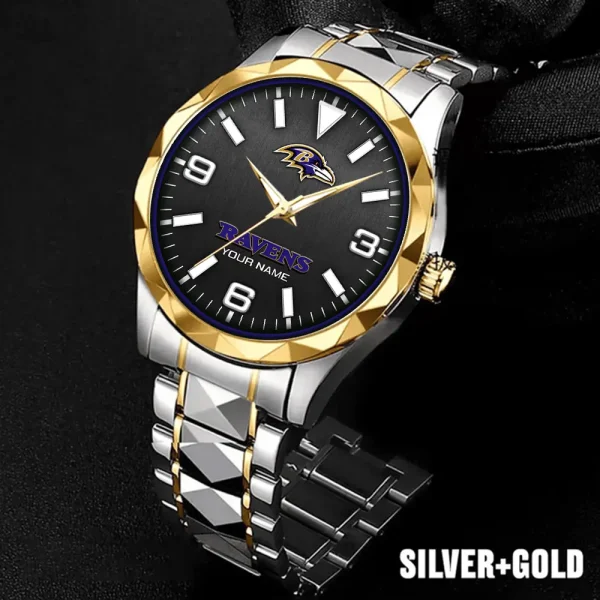 Baltimore Ravens Business Watch For Men Automatic Mechanical Stainless Steel Band 2025 SPTDMW547
