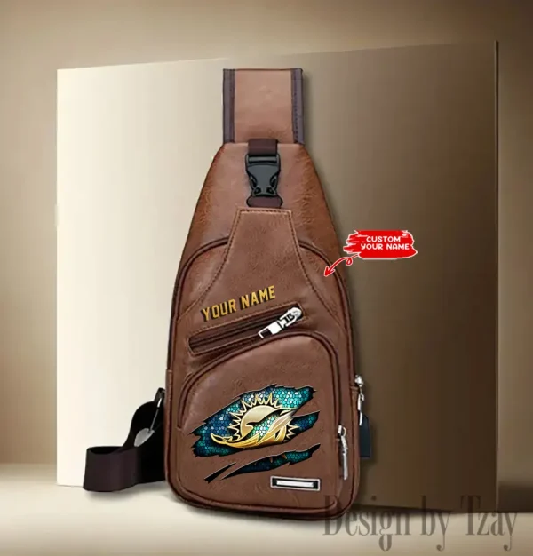 Miami Dolphins Fashion Men Chest Bag Single Strap Anti-theft New 2025 SPTLTSLINGBAG181 - Image 3