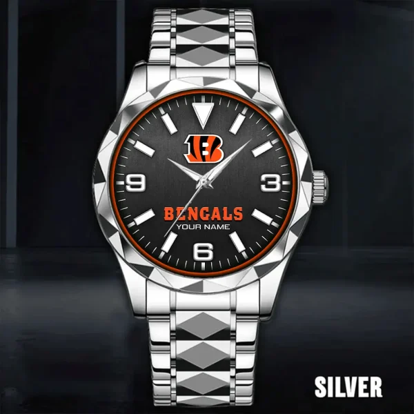 Cincinnati Bengals Business Watch For Men Automatic Mechanical Stainless Steel Band 2025 SPTDMW551 - Image 2