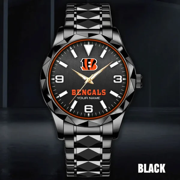 Cincinnati Bengals Business Watch For Men Automatic Mechanical Stainless Steel Band 2025 SPTDMW551 - Image 3