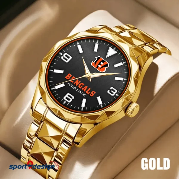 Cincinnati Bengals Business Watch For Men Automatic Mechanical Stainless Steel Band 2025 SPTDMW551 - Image 4