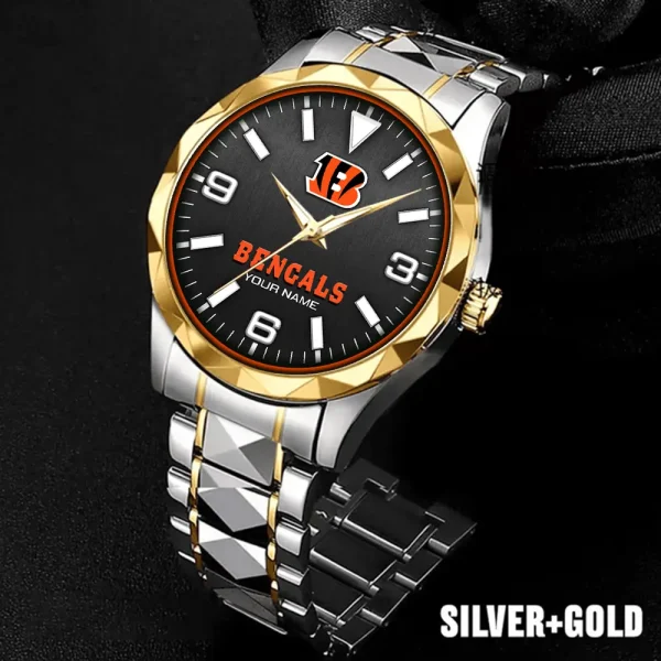 Cincinnati Bengals Business Watch For Men Automatic Mechanical Stainless Steel Band 2025 SPTDMW551