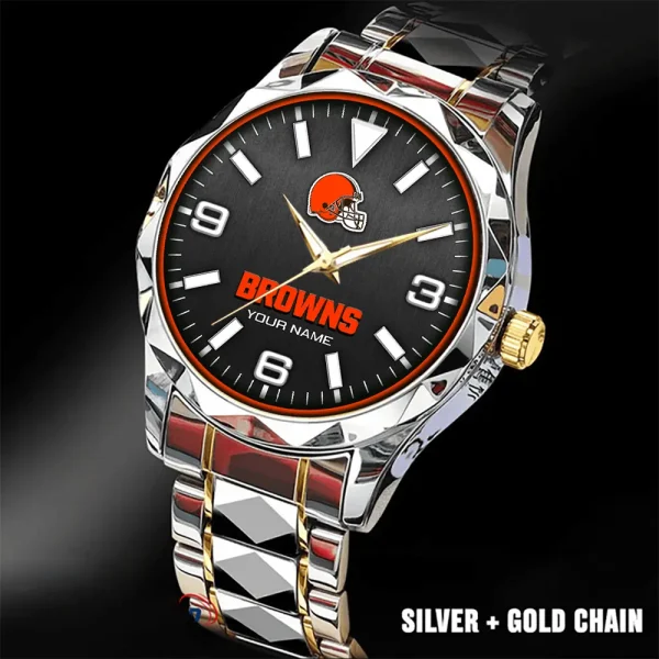 Cleveland Browns Business Watch For Men Automatic Mechanical Stainless Steel Band 2025 SPTDMW552 - Image 5