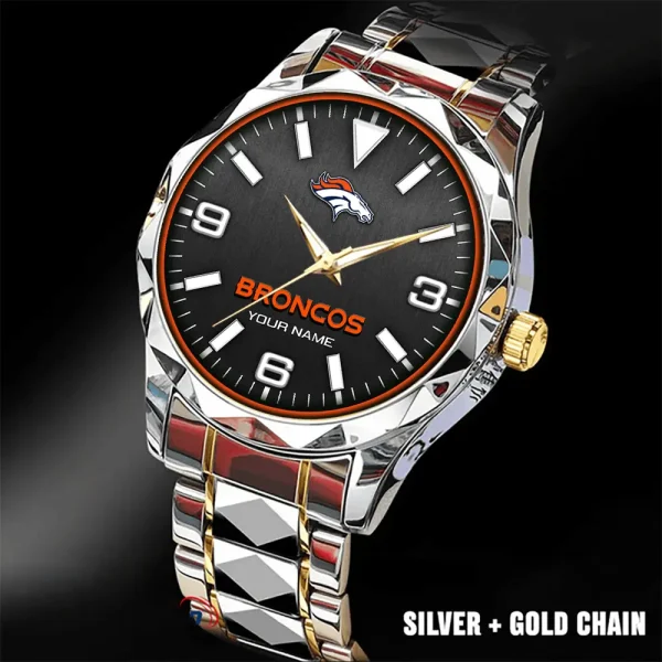 Denver Broncos Business Watch For Men Automatic Mechanical Stainless Steel Band 2025 SPTDMW554 - Image 5