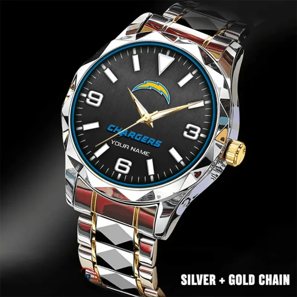 Los Angeles Chargers Business Watch For Men Automatic Mechanical Stainless Steel Band 2025 SPTDMW562 - Image 2