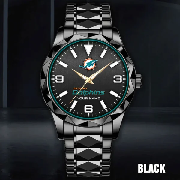 Miami Dolphins Business Watch For Men Automatic Mechanical Stainless Steel Band 2025 SPTDMW564 - Image 2