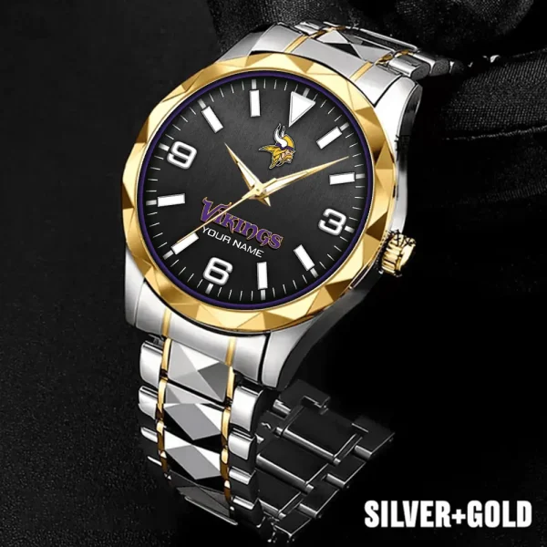 Minnesota Vikings Business Watch For Men Automatic Mechanical Stainless Steel Band 2025 SPTDMW565