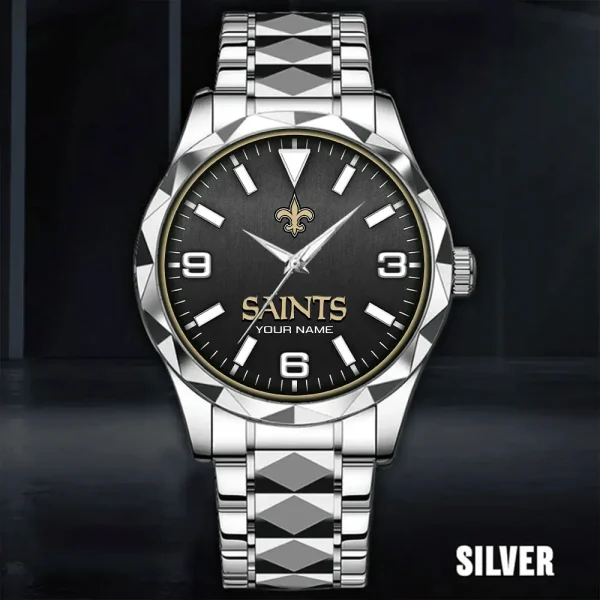 New Orleans Saints Business Watch For Men Automatic Mechanical Stainless Steel Band 2025 SPTDMW567 - Image 2