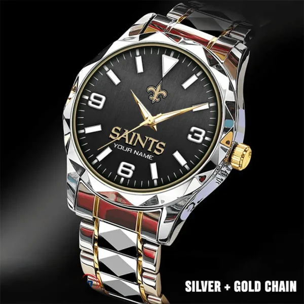 New Orleans Saints Business Watch For Men Automatic Mechanical Stainless Steel Band 2025 SPTDMW567 - Image 5