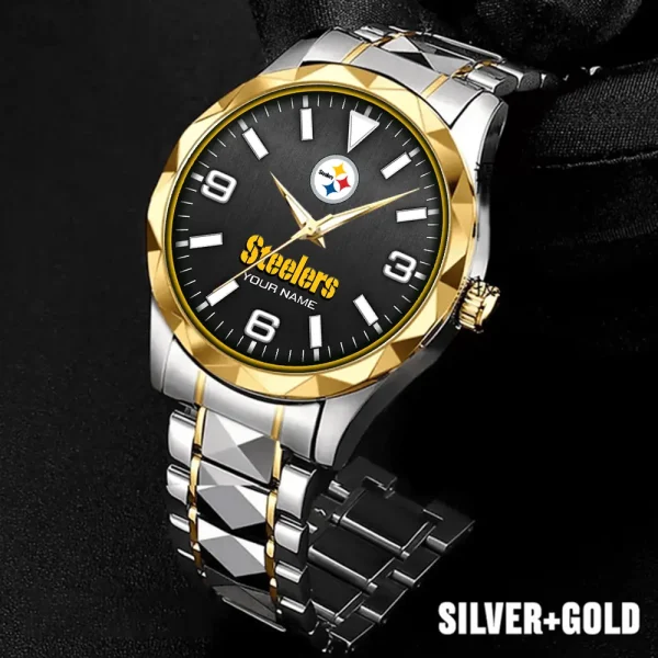 Pittsburgh Steelers Business Watch For Men Automatic Mechanical Stainless Steel Band 2025 SPTDMW571