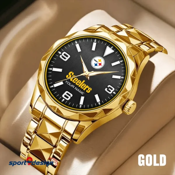 Pittsburgh Steelers Business Watch For Men Automatic Mechanical Stainless Steel Band 2025 SPTDMW571 - Image 2