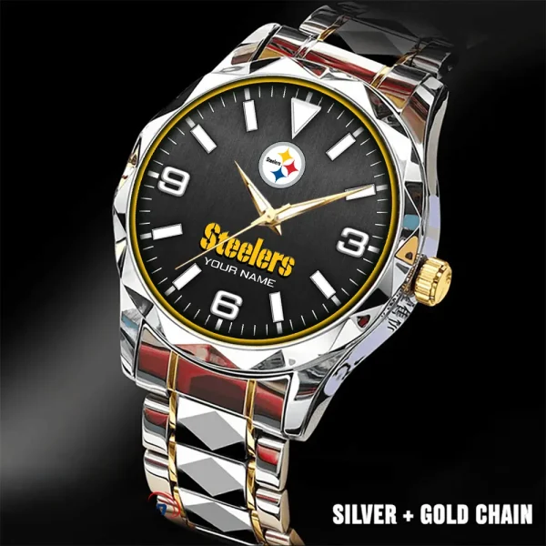 Pittsburgh Steelers Business Watch For Men Automatic Mechanical Stainless Steel Band 2025 SPTDMW571 - Image 3