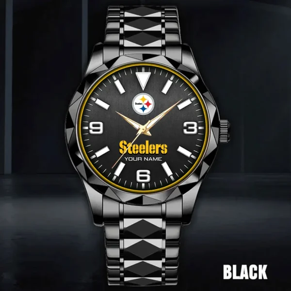Pittsburgh Steelers Business Watch For Men Automatic Mechanical Stainless Steel Band 2025 SPTDMW571 - Image 4