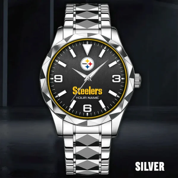 Pittsburgh Steelers Business Watch For Men Automatic Mechanical Stainless Steel Band 2025 SPTDMW571 - Image 5