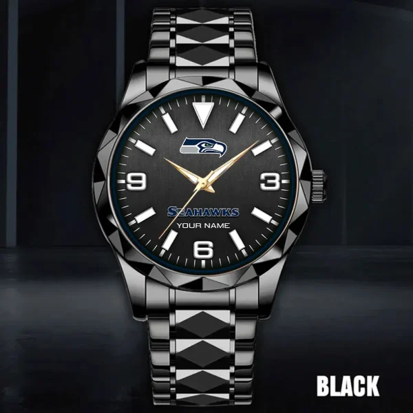 Seattle Seahawks Business Watch For Men Automatic Mechanical Stainless Steel Band 2025 SPTDMW573 - Image 3