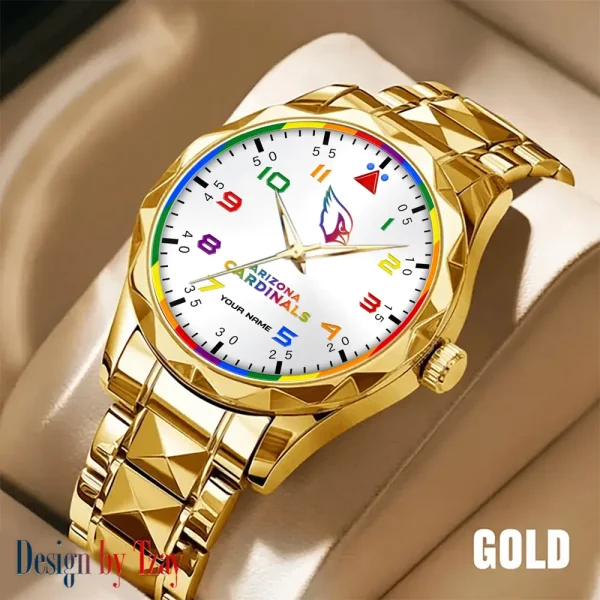 Arizona Cardinals Business Watch For Men Automatic Mechanical Stainless Steel Band 2025 SPTDMW577 - Image 3