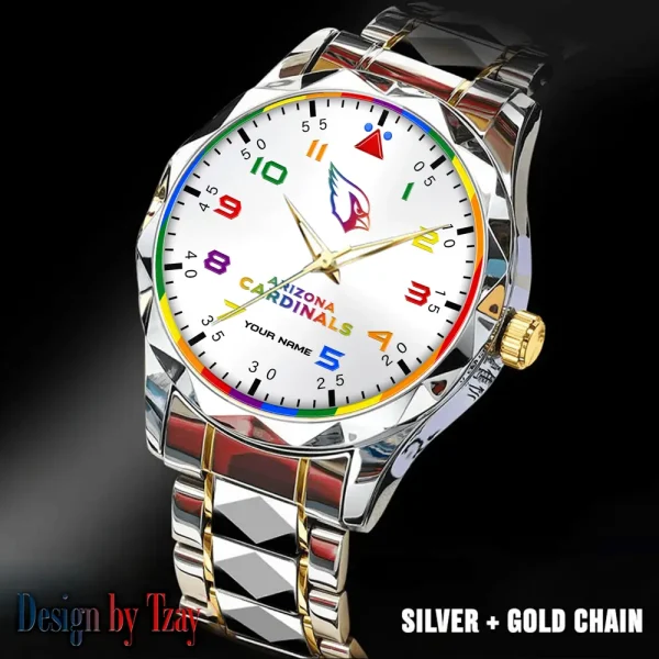 Arizona Cardinals Business Watch For Men Automatic Mechanical Stainless Steel Band 2025 SPTDMW577 - Image 5