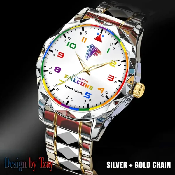 Atlanta Falcons Business Watch For Men Automatic Mechanical Stainless Steel Band 2025 SPTDMW578 - Image 2