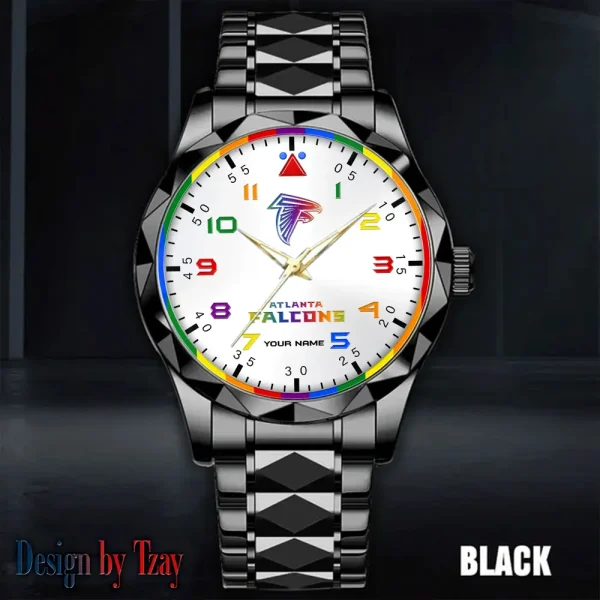 Atlanta Falcons Business Watch For Men Automatic Mechanical Stainless Steel Band 2025 SPTDMW578 - Image 5