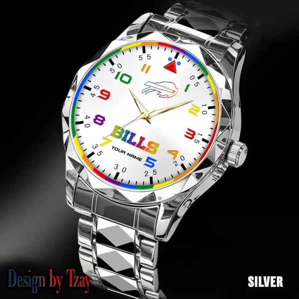 Buffalo Bills Business Watch For Men Automatic Mechanical Stainless Steel Band 2025 SPTDMW580 - Image 3