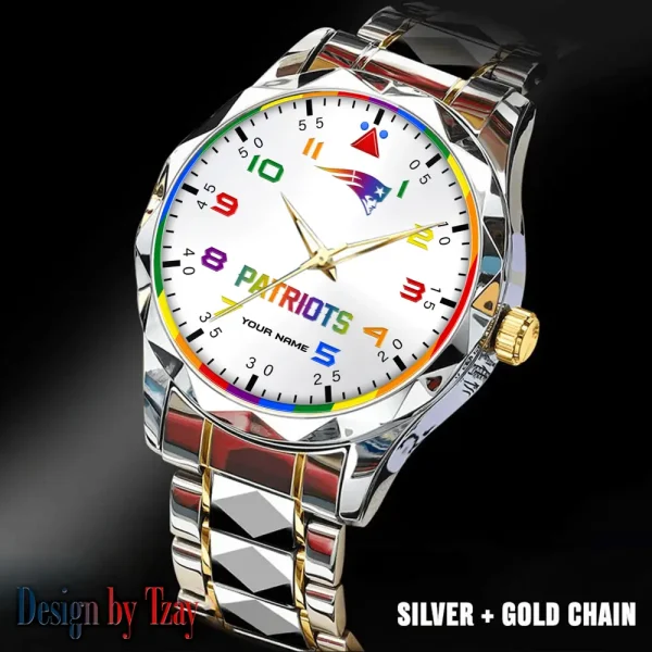 New England Patriots Business Watch For Men Automatic Mechanical Stainless Steel Band 2025 SPTDMW598 - Image 5