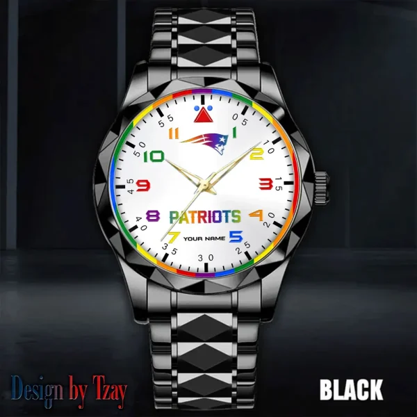 New England Patriots Business Watch For Men Automatic Mechanical Stainless Steel Band 2025 SPTDMW598 - Image 2