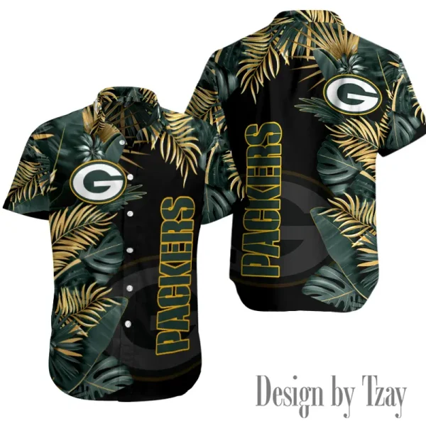 Green Bay Packers Button Shirt Summer Holiday Gift For Sports Enthusiast AZCBS141