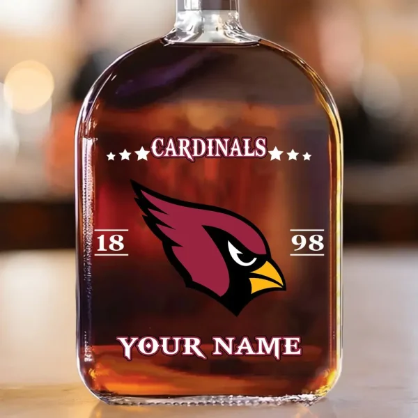 Arizona Cardinals NFL Personalized Whiskey Bottle Father's Day, Gift For Dad, Grandpa - Limited Edition SPTWHBL001 - Image 2