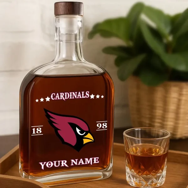 Arizona Cardinals NFL Personalized Whiskey Bottle Father's Day, Gift For Dad, Grandpa - Limited Edition SPTWHBL001