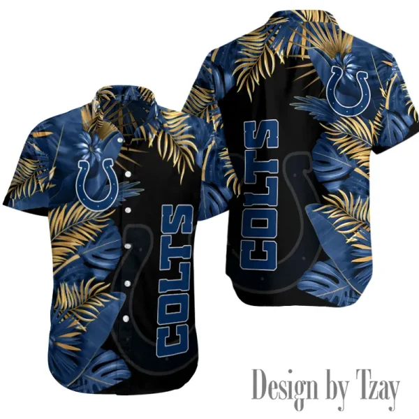 Indianapolis Colts Button Shirt Summer Holiday Gift For Sports Enthusiast AZCBS146