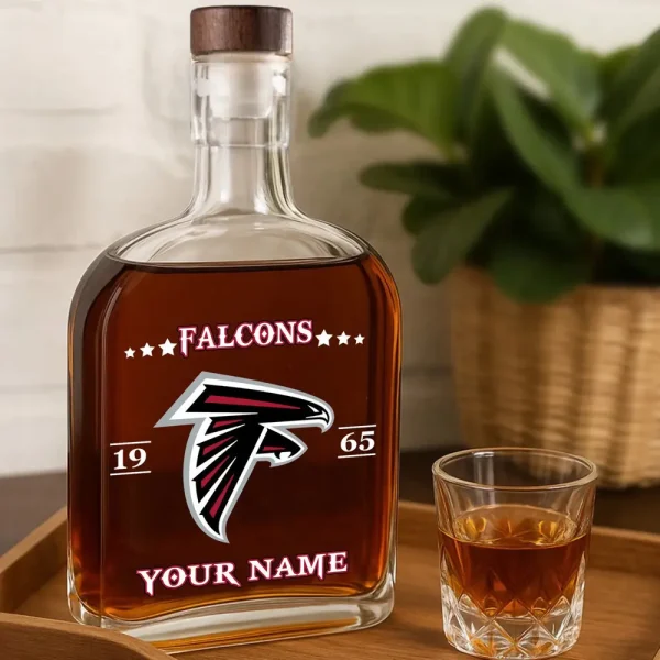 Atlanta Falcons NFL Personalized Whiskey Bottle Father's Day, Gift For Dad, Grandpa - Limited Edition SPTWHBL002