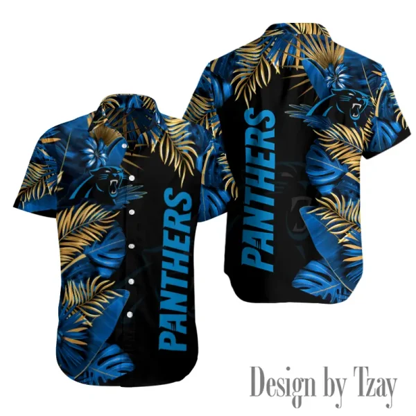 Carolina Panthers Button Shirt Summer Holiday Gift For Sports Enthusiast AZCBS151
