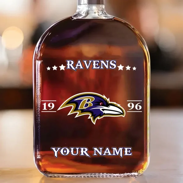 Baltimore Ravens NFL Personalized Whiskey Bottle Father's Day, Gift For Dad, Grandpa - Limited Edition SPTWHBL003 - Image 2