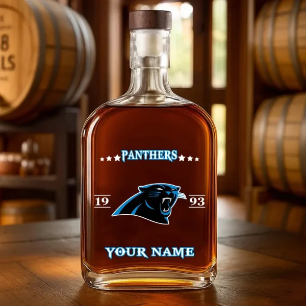 Carolina Panthers NFL Personalized Whiskey Bottle Father's Day, Gift For Dad, Grandpa - Limited Edition SPTWHBL005 - Image 3