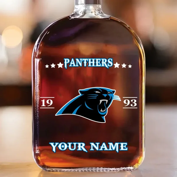 Carolina Panthers NFL Personalized Whiskey Bottle Father's Day, Gift For Dad, Grandpa - Limited Edition SPTWHBL005 - Image 4