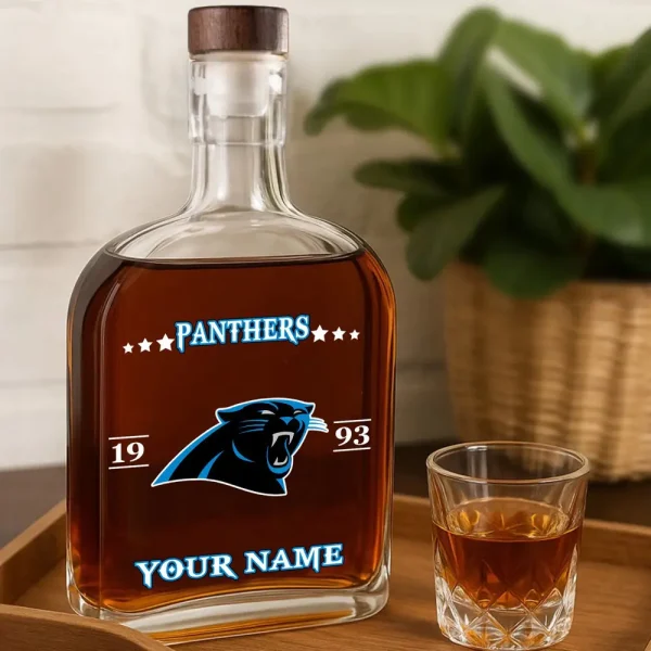 Carolina Panthers NFL Personalized Whiskey Bottle Father's Day, Gift For Dad, Grandpa - Limited Edition SPTWHBL005