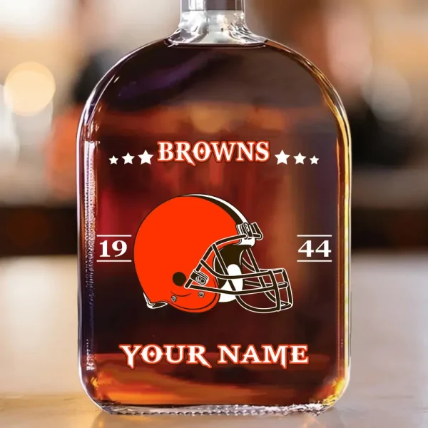 Cleveland Browns NFL Personalized Whiskey Bottle Father's Day, Gift For Dad, Grandpa - Limited Edition SPTWHBL008 - Image 2