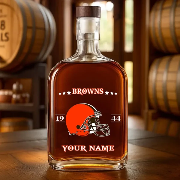 Cleveland Browns NFL Personalized Whiskey Bottle Father's Day, Gift For Dad, Grandpa - Limited Edition SPTWHBL008 - Image 5