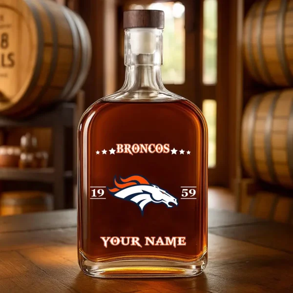 Denver Broncos NFL Personalized Whiskey Bottle Father's Day, Gift For Dad, Grandpa - Limited Edition SPTWHBL010 - Image 5