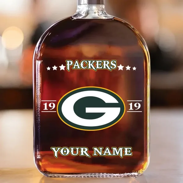 Green Bay Packers NFL Personalized Whiskey Bottle Father's Day, Gift For Dad, Grandpa - Limited Edition SPTWHBL012 - Image 2