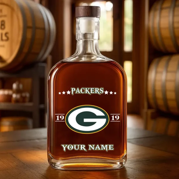 Green Bay Packers NFL Personalized Whiskey Bottle Father's Day, Gift For Dad, Grandpa - Limited Edition SPTWHBL012 - Image 5