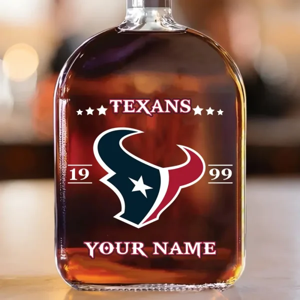 Houston Texans NFL Personalized Whiskey Bottle Father's Day, Gift For Dad, Grandpa - Limited Edition SPTWHBL013 - Image 2