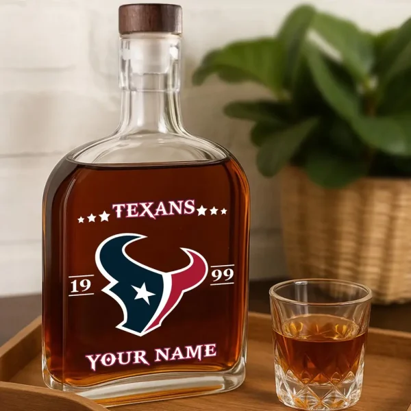 Houston Texans NFL Personalized Whiskey Bottle Father's Day, Gift For Dad, Grandpa - Limited Edition SPTWHBL013