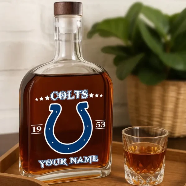 Indianapolis Colts NFL Personalized Whiskey Bottle Father's Day, Gift For Dad, Grandpa - Limited Edition SPTWHBL014